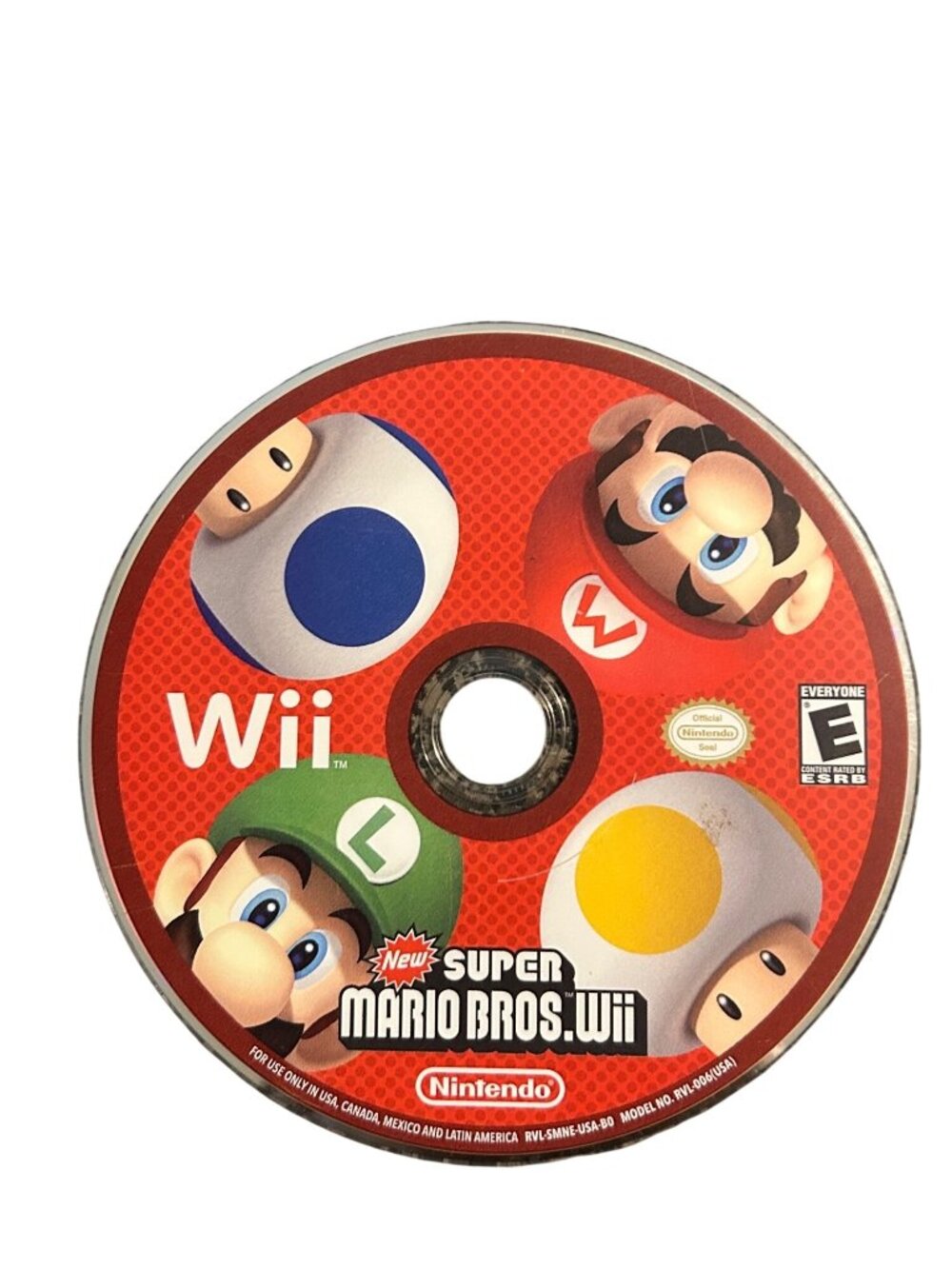 New Super Mario Bros. Wii Game Disc For Nintendo Pre-Owned video game multiplaye